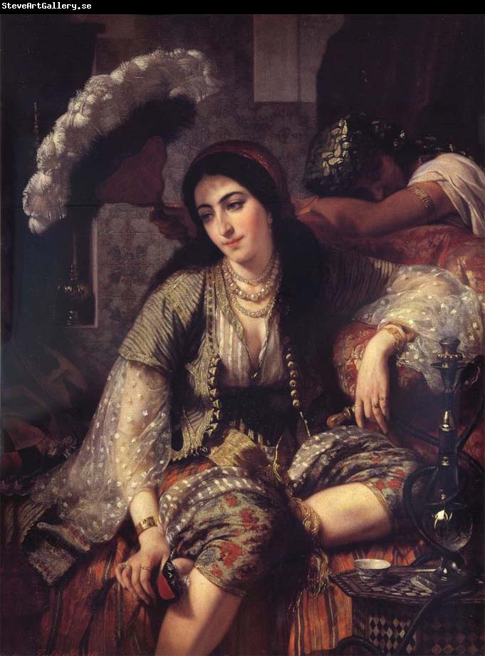 Ange Tissier Algerian Woman and her slave